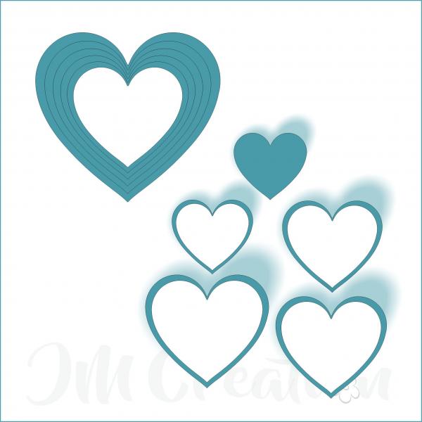 Herz-Rahmen - Stanzschablone